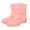 Pink, variant on Xfvqtps Rain Boots for Women Mid Calf Ankle Height Jelly Color Translucent Waterproof Non Slip Rubber Sole Garden Shoes Outdoor Work PVC Rain Shoes Blue