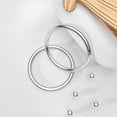 thumbnail image 3 of Hoop Nose Ring Septum Body Piercing Jewelry （2Pcs 16G Diameter 6mm Silver ), 3 of 6