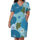 thumbnail image 2 of Vestido holgado con bolsillos para mujer traje Retro con estampado Floral azul para fiesta de boda y verano, 2 of 6