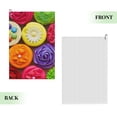 thumbnail image 2 of Easygdp Brightly Colored Cupcakes Golf Towel 24x16in for Men and Women with Carabiner Clip for Easy Attachment, 2 of 8