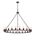 thumbnail image 4 of ChandelierCrystalLights 24-light Wagon Wheel Chandelier - 48-inch Diameter Oil Rubbed Bronze, 4 of 5