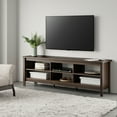 thumbnail image 2 of Espresso TV Stand for 80 Inch TV, Farmhouse TV Cabinet with 6 Storages, Living Room TV Console Table Entertainment Center, 70 inch, 2 of 6