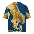 thumbnail image 4 of SwiftWear Mens World Map Printed T-Shirt Funny Summer Tops Graphic Tee Fitted Athletic Top Geography Teacher Gift XXL, 4 of 4