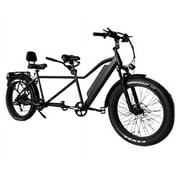 Electric Tandem Bicycle for Two Person - Fat Tire Hybrid Bike