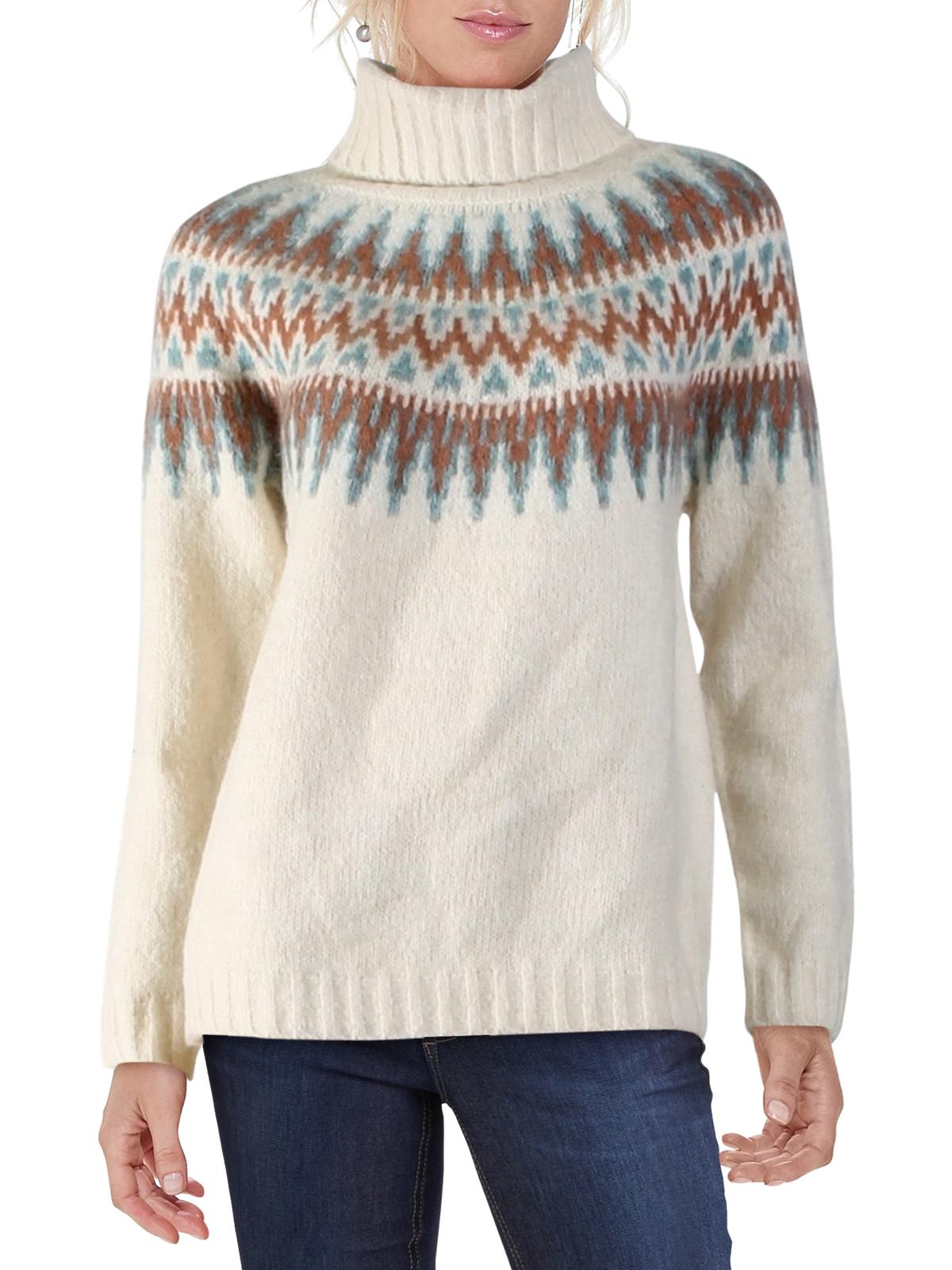Dreamers Womens Fair Isle Aztec Turtleneck Top - Walmart.com