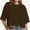 Coffee, variant on Women's Comfy Basic Workout Gym Short Sleeve Crop Tops Casual Loose Oversized T-Shirts