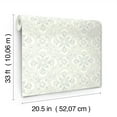 thumbnail image 6 of Chesapeake Marjoram Light Blue Floral Tile Wallpaper, 6 of 7