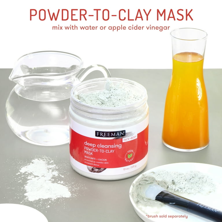 Freeman Bentonite and Kaolin Powder to Clay Facial Mask, Face and
