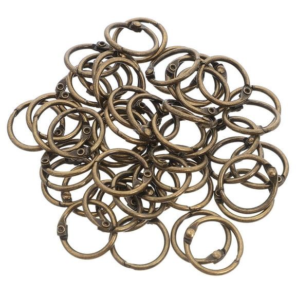 OUNONA Secure Golden Hinged Book Rings - for Office and Study Use 50Pcs
