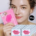 thumbnail image 2 of Máscaras labiales HUOGUO Gel de cristal de colágeno rosa, paquete de 10, 2 of 3