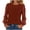 Brick Red, variant on Womens Tops Long Sleeve Shirts Lightweight Sweaters Loose Fit Crewneck Color Block Fall Fashion Outfits Long Sleeve Shirt Women,Gold,L