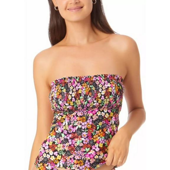 California Waves MULTI Juniors' Smocked Bandeau Tankini Swim Top, US X-Small