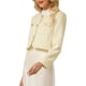 thumbnail image 4 of CHAQUETA CORTA DE TWEED PARA MUJER INSPIRADA CHIC, CUELLO REDONDO, CON BOTONES, MANGA LARGA, BLAZER CORTO XL BEIGE, 4 of 5
