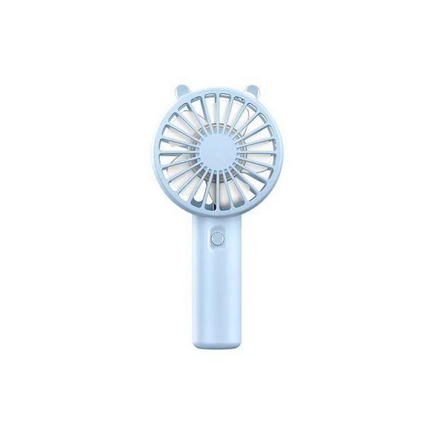 Cateissary Ventilador de mano portátil Mini USB de escritorio dispositivo de refrigeración con Base de pestañas enfriador silencioso Electrodomésticos Azul