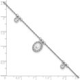 thumbnail image 3 of Sterling Silver Rhodium-Plated Cz Miraculous Medal With 1In Ext. Bracelet (6 X 0.25) Made In Italy qg4947-6, 3 of 5