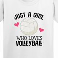 thumbnail image 4 of Inktastic Just a Girl Who Loves Volleyball Youth T-Shirt, 4 of 5