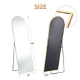thumbnail image 5 of MAYEERTY 64" Arched Full Length Mirror Aluminum Alloy Frame Full Body Mirror Freestanding,Gold, 5 of 6