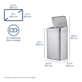 thumbnail image 5 of Nine Stars Automatic Trash Can, 13 Gallon Stainless Steel, Motion Sensor Hands-free Soft-close Lid Garbage Bin, Silver, 5 of 7