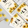 thumbnail image 5 of 3Pcs Sunflower Wall Art Family Wood Wall Decor Set Boho Sign Wooden Prints Rustic Wooden Gallery Hanging Set for Living Room Bathroom Bedroom Home Kitchen 6.7 x 11.8 Inch DIY, 5 of 9