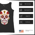 thumbnail image 6 of Kansas City Sugar Skull Women's Tank Top KC Die-Hard Football Fan Tailgating, 6 of 7