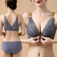thumbnail image 5 of Sngxgn Women's Lace Bra Non Padded Underwire Unlined Bra Full Coverage Lace Bralette(Grey,34), 5 of 5