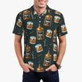 thumbnail image 1 of Fotbe Cigar Pattern Men’s Golf Polo Shirt – Breathable Performance Golf Shirt with Button-Down Collar-X-Large, 1 of 6