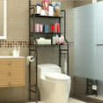 thumbnail image 2 of 3 Shelf Bathroom Space Saver,Over The Toilet Rack,Bathroom Corner Stand Storage Organizer Accessories,The Washing Machine,Bathroom Tower Shelf- Black, 2 of 4