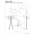 thumbnail image 2 of Fauceture FS8435DKL Kaiser Single-Handle Bathroom Faucet with Push Pop-Up and Cover Plate, Oil Rubbed Bronze, 2 of 2