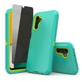 thumbnail image 1 of TASHHAR Samsung Galaxy A04S Case/A13 5G Case with Privacy Screen Protector Military Grade Heavy Duty Protection 3 in 1 Shockproof Armor Rugged Durable for Galaxy A04S/A13 5G Phone - Green+Yellow, 1 of 6