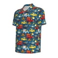 thumbnail image 3 of Daiia Vehicles Cartoon with Funny Drivers,Animal Drivers Pattern Men’s Polo Shirts,Solid Deck Shirt,Classic Fit, Breathable Cotton Polo for Casual and Sport Wear-4X-Large, 3 of 9
