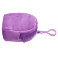 thumbnail image 6 of SOPOTUTU Purple Plush Coin Purse Keychain Pouch for Storage Adorable Accessory for Women's and Girls 4.5 x 4.5 Inches, 6 of 8