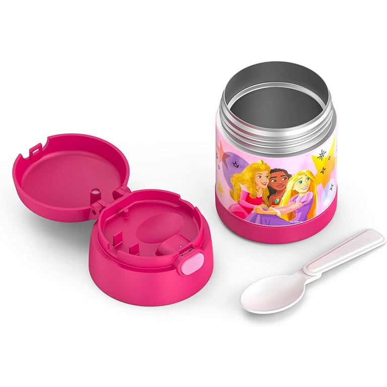 THERMOS FUNTAINER 10 Ounce Stainless Steel Vacuum Insulated Kids Food Jar  with Folding Spoon, Pink