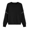 thumbnail image 3 of Women's Sweaters Fall Long Sleeve Crew Neck Oversized Pullover Tops Winter Fashion Versatile Sweater Tops, 3 of 3
