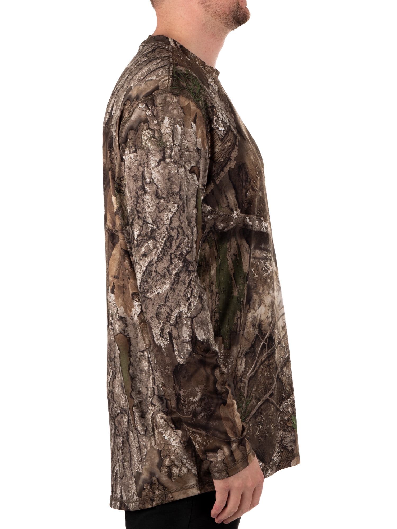 Realtree Men's Long Sleeve Camouflage Hunting Performance Shirt, Realtree APX, S