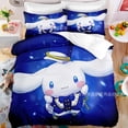 thumbnail image 1 of Juego de cama de dibujos animados de Anime Sanrio, edredón Kawaii Cinnamoroll, funda nórdica, funda de almohada, juego de cama para niños y niñas, Twin King Size, 1 of 4