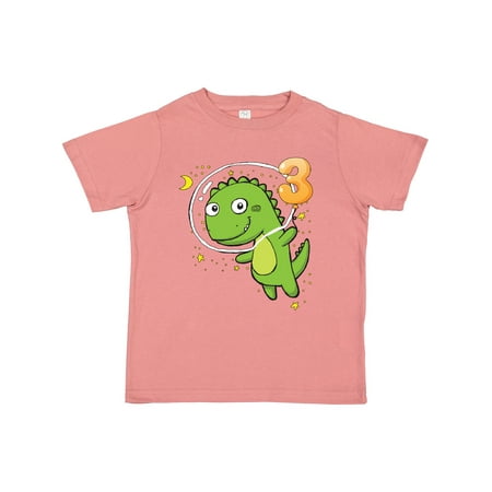 

Inktastic Dinosaur Astronaut 3rd Gift Toddler Boy or Toddler Girl T-Shirt