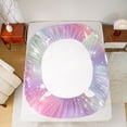 thumbnail image 5 of jejeloiu Gradient Rainbow Sky Full Size Sheets,Multicolor Outer Space Bed Sheets For Girl Teens 4pcs, 5 of 7