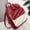 Red, variant on Lady Small Purse Phone Messenger Shoulders Two-Tone Faux Leather Backpack Stylish Casual Daypack