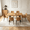 Walnut+Brown(A), variant on 47.4"-63.2" Extendable Dining Table Set for 4-8 People,7 Piece Large Kitchen Table Set with 6 Chairs for Farmhouse, Dining Room,Living Room