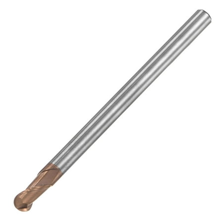 

Uxcell 2mm Radius 4mm Shank 100mm Length HRC55 Carbide AlTiSin Coated Ball Nose End Mill