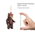 thumbnail image 3 of Acrylic Festive Tree Hanging Decoration Miniature Holiday Keepsake Keychain Accessory, 3 of 6
