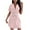 Pink, variant on Uaswgudfs Women’s Short Sleeve Double-Breasted Midi Dress with Lapel Collar & Decorative Belt - Tailored Fit Casual Summer Dresses Black M