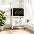 thumbnail image 4 of Amzcrzy Plastics Storage Basket Multi Tiered Laundry Hamper with Sorting Bins Space-Saving Clothes Organizer for Bathroom Laundry Room Balcony Multi Compartment Dirty Clothes Storage Rack, 4 of 6