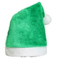 thumbnail image 5 of sunsanly Santa Hat with White Plush Ball Christmas Holiday Hat Costume Soft Velvet Xmas Hat for Christmas Parties Family Gatherings, 5 of 8