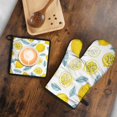 thumbnail image 5 of Lemon Kitchen Oven Mitt and Pot Holder Sets 2 Pcs for Baking, Cooking and Grilling, Heat Resistant Up To 392 °F, 5 of 7