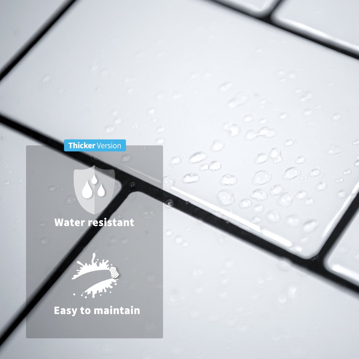 Art3d Herringbone Peel and Stick Backsplash Tiles (10 Tiles, Thicker Version)