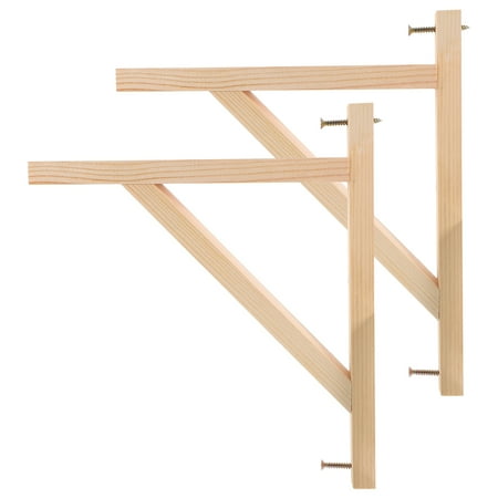 

2 Pcs Solid Wood Tripod Stand Boho Wall Hanging Wall Mounted Shelf Shelves Brackets Brackets for Wood