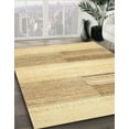 thumbnail image 3 of Ahgly Company Machine Washable Indoor Square Abstract Gold Area Rugs, 6' Square, 3 of 7