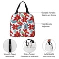 thumbnail image 3 of Yiaed Lilies Flowers Print Insulated Lunch Bag Reusable Cute Tote Lunch Box, Leakproof Cooler Lunch Bags for Work Office Travel School Picnic, 3 of 5