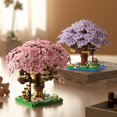 thumbnail image 2 of Creative Pink & Purple Sakura Building Blocks Set - 3D Tree Model & Atmosphere Light - Educational & Decorative Toy for Kids & Adults, 2 of 6